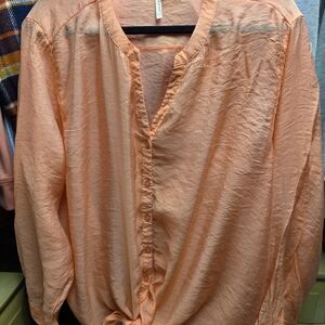 Grand & Greene Peach Button-Up Blouse